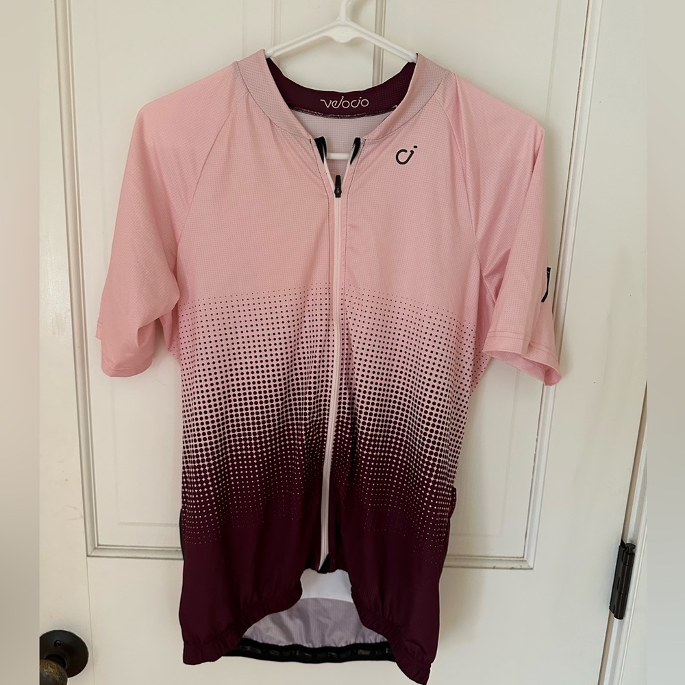 Velocio Womens XXL ultralight cycling jersey halftone pink